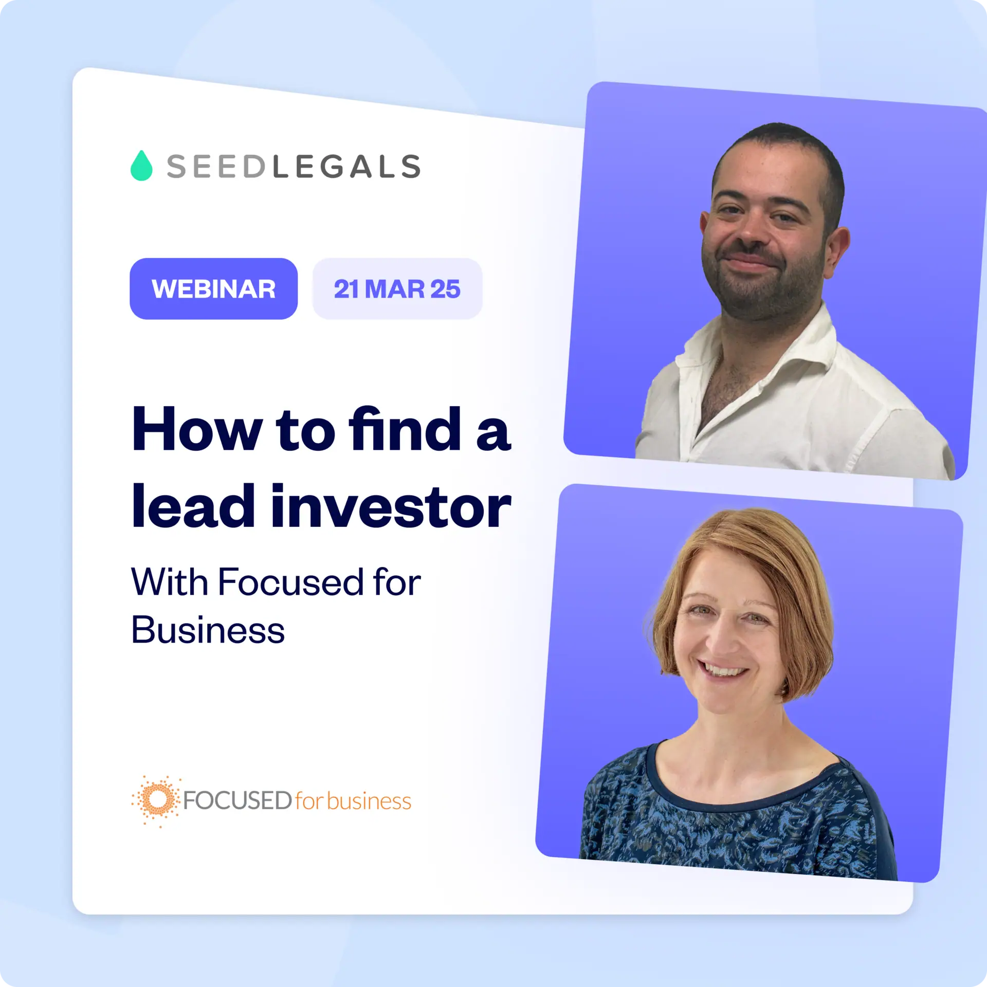 Webinar: How to find a lead investor