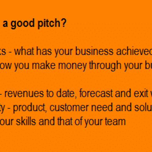 Image showing what's in a good pitch